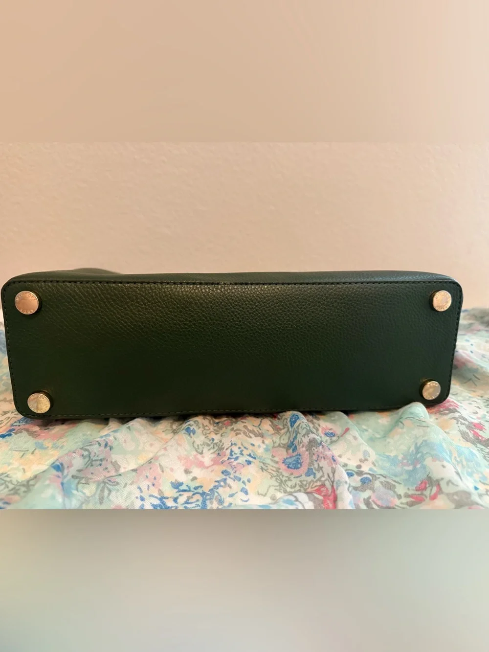 Michael Kors Green Pebbled Leather Satchel/Crossbody